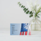 米国旗が付いている名刺 名刺 (スタンド正面)