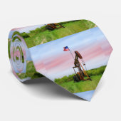 米国旗が付いている油ポンプ ネクタイ (ロール)