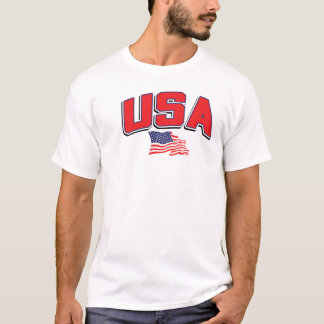 米国旗が付いている米国 Tシャツ