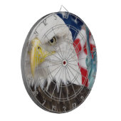 米国旗そしてワシの自由の女神 ダーツボード (正面左)