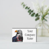 米国旗でおおわれている白頭鷲 名刺 (スタンド正面)