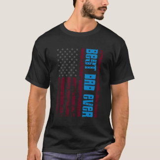 米国旗と父の日の最高のパパは今まで Tシャツ