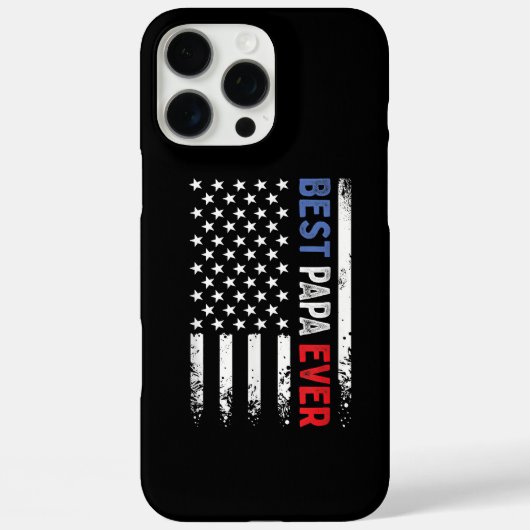 米国旗と父最高のの日のパパー Case-Mate iPhoneケース (裏面)