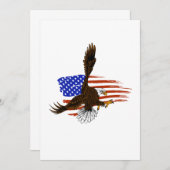 米国旗に対するベクターアメリカン・イーグル サンキューカード (正面/裏面)
