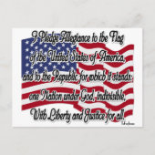 米国旗に対する忠誠の誓い ポストカード (正面)