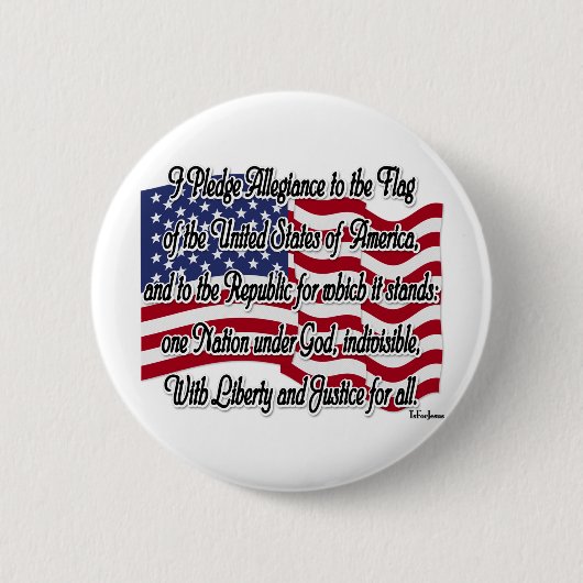 米国旗に対する忠誠の誓い 缶バッジ (正面)