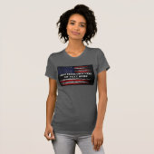 米国旗に文字グランジを追加 Tシャツ (正面フル)