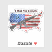 米国旗に違反してはならない私は従わない シール (シート)