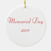 米国旗のアイスキャンデーの棒Folkart セラミックオーナメント (裏面)