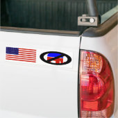 米国旗のアンチ共和党のバンパーステッカー バンパーステッカー (トラック上)