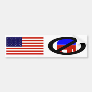 米国旗のアンチ共和党のバンパーステッカー バンパーステッカー