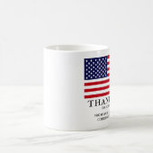 米国旗のカスタムな文字は感謝していしています コーヒーマグカップ (中央)