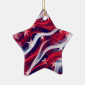 米国旗のクリスマスツリーのオーナメント セラミックオーナメント (右)