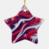 米国旗のクリスマスツリーのオーナメント セラミックオーナメント (裏面)