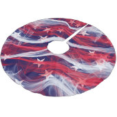 米国旗のクリスマスツリーのスカート ブラッシュドポリエステルツリースカート (アングル)