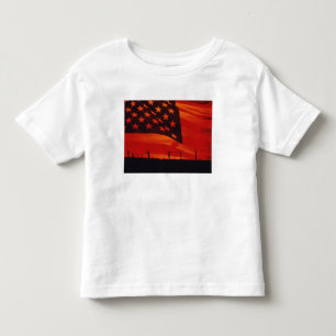 米国旗のデジタル合成物 トドラーTシャツ
