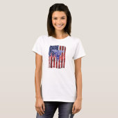 米国旗のナースのTシャツ Tシャツ (正面フル)