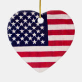 米国旗のハートのオーナメント セラミックオーナメント (裏面)