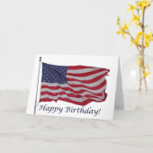 米国旗のバースデー・カード カード (黄色い花)