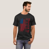 米国旗のパパアメリカへの男性輸送船 Tシャツ (正面フル)