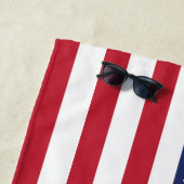 米国旗のビーチタオルはまたはあなたの文字、イメージを加えます ビーチタオル (インサイチュ)