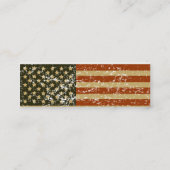 米国旗のプロフィールカード スキニー名刺 (裏面)