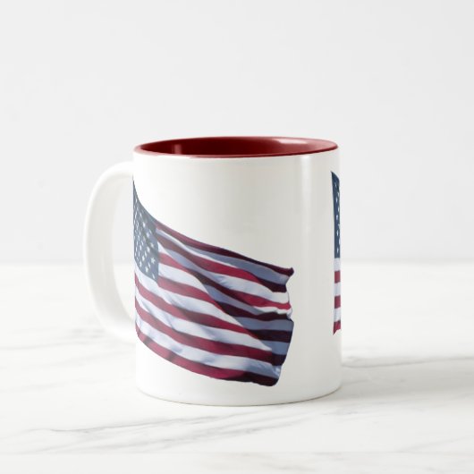 米国旗のマグ ツートーンマグカップ (正面左)