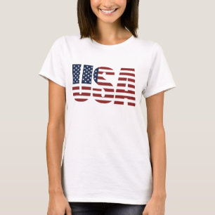 米国旗のワイシャツの女性の米国愛国心が強いアメリカ Tシャツ
