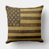 米国旗のヴィンテージの革 クッション (裏面)