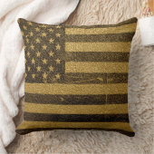 米国旗のヴィンテージの革 クッション (ブランケット)