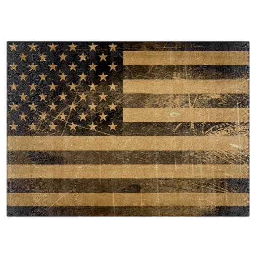 米国旗のヴィンテージ カッティングボード (正面)