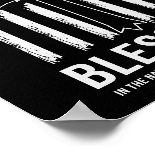 米国旗の下の一つの引用文 ポスター (角)