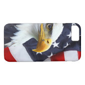 米国旗の北アメリカの白頭鷲 Case-Mate iPhoneケース (裏面(横))