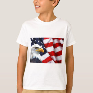 米国旗の北アメリカの白頭鷲 Tシャツ