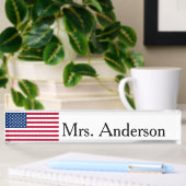 米国旗の名札 デスクネームプレート