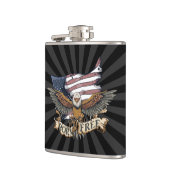 米国旗の愛国心が強い白頭鷲の生まれる自由 フラスク (左)