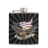 米国旗の愛国心が強い白頭鷲の生まれる自由 フラスク (正面)