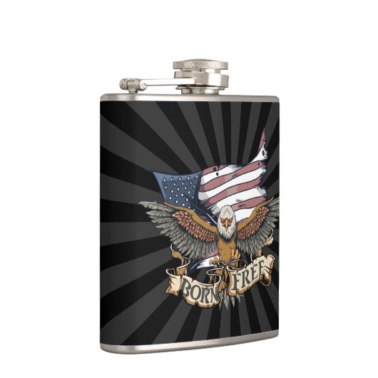 米国旗の愛国心が強い白頭鷲の生まれる自由 フラスク (右)