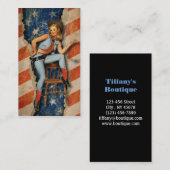 米国旗の愛国心が強い西部の名刺 名刺 (正面/裏面)