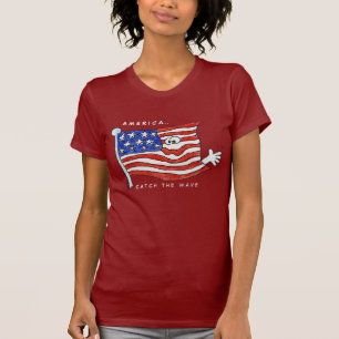 米国旗の愛国心が強いTシャツ Tシャツ