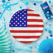 米国旗の愛国心の独立記念日7月4日 ペーパープレート (パーティー)