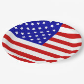 米国旗の愛国心の独立記念日7月4日 ペーパープレート (アングル)
