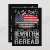 米国旗の憲法の見直しが必要 エンクロージャーカード (正面/裏面)