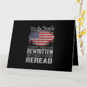 米国旗の憲法の見直しが必要 カード (黄色い花)