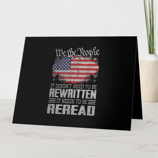 米国旗の憲法の見直しが必要 カード (正面)