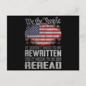 米国旗の憲法の見直しが必要 シーズンポストカード (正面)
