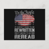 米国旗の憲法の見直しが必要 シーズンポストカード (正面)