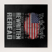 米国旗の憲法の見直しが必要 ジグソーパズル (横)