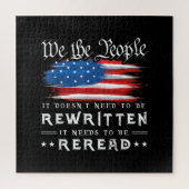 米国旗の憲法の見直しが必要 ジグソーパズル (縦)