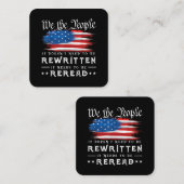 米国旗の憲法の見直しが必要 スクエア名刺 (正面/裏面)